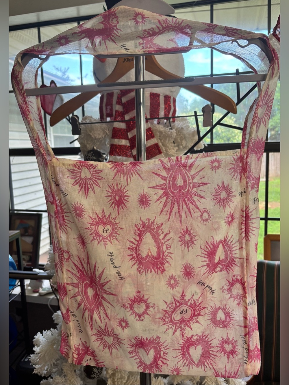 Free People Limited Edition Valentine’s Day Hearts Print reusable bag.